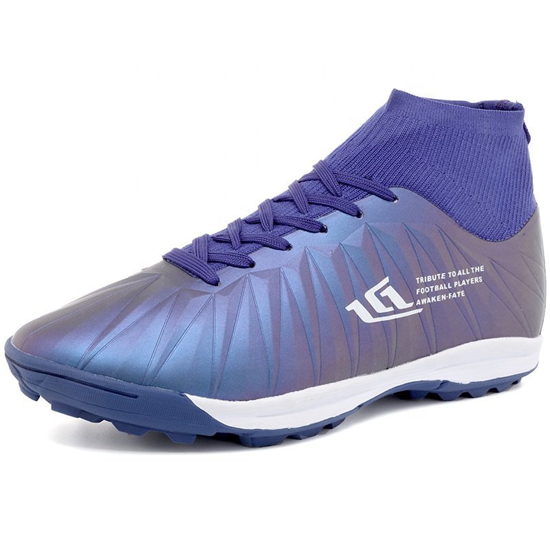 2024 High Quality Men's SG High Top Football Cleats Fashionable Spikes Sport Style Leather Soccer Shoes with PU Insole