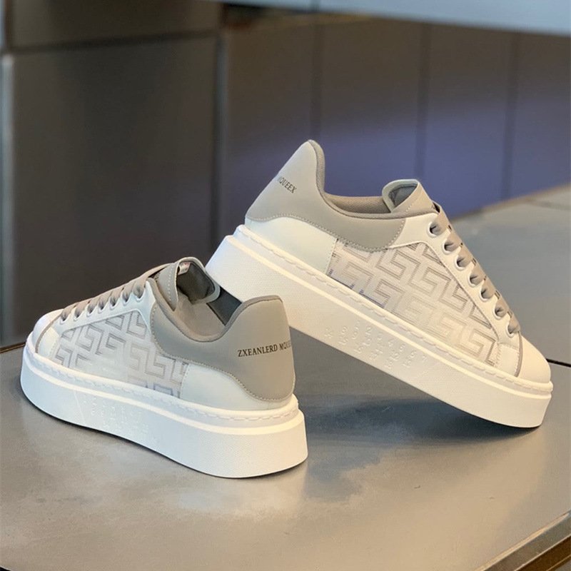 2024 autumn men's new fashion leisure sports shoes air cushion soft sole leisure skateboard shoes walking shoes