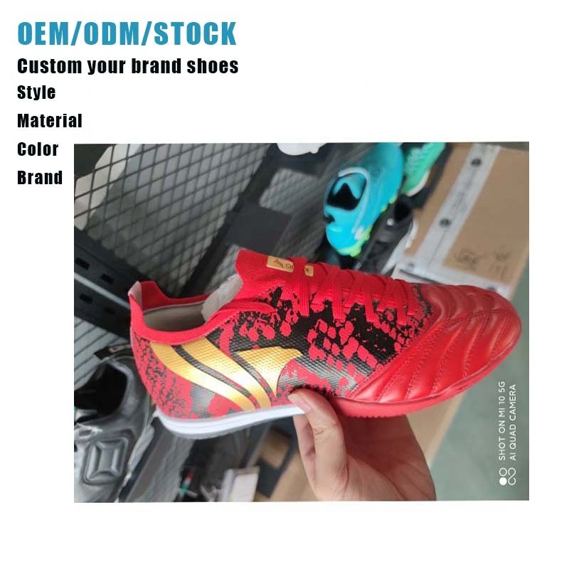 Custom football shoe Breathable Training Shoes Slip-On Soccer Shoes Football Boots Outdoor Sports Training Boots