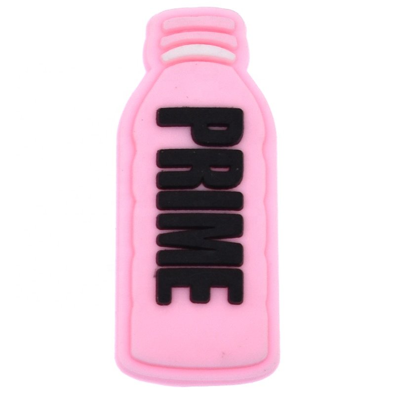 new arrival wholesale Popular rubber pvc Sport Drinking Mini Prime Bottle Shoe Charms accessories for & clog Charms