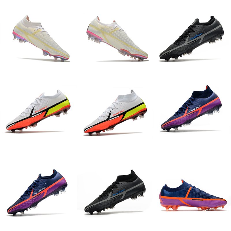New Phantom GT2 Football Boots,Men Waterproof Knitted Dynamic Fit DF FG Soccer Shoes