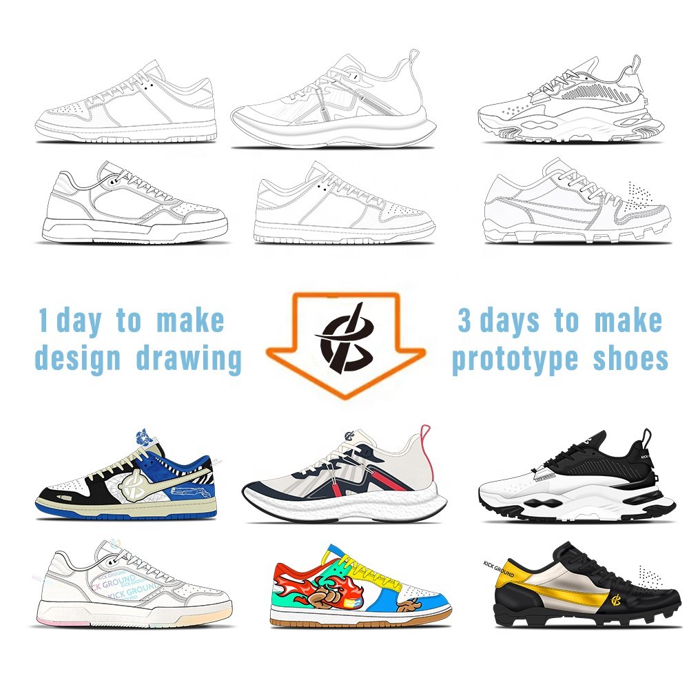 Kick Ground Full Customization OEM ODM Custom Logo Sports Men Shoes Sneaker High Quality Custom Football Shoes Soccer Shoes Men