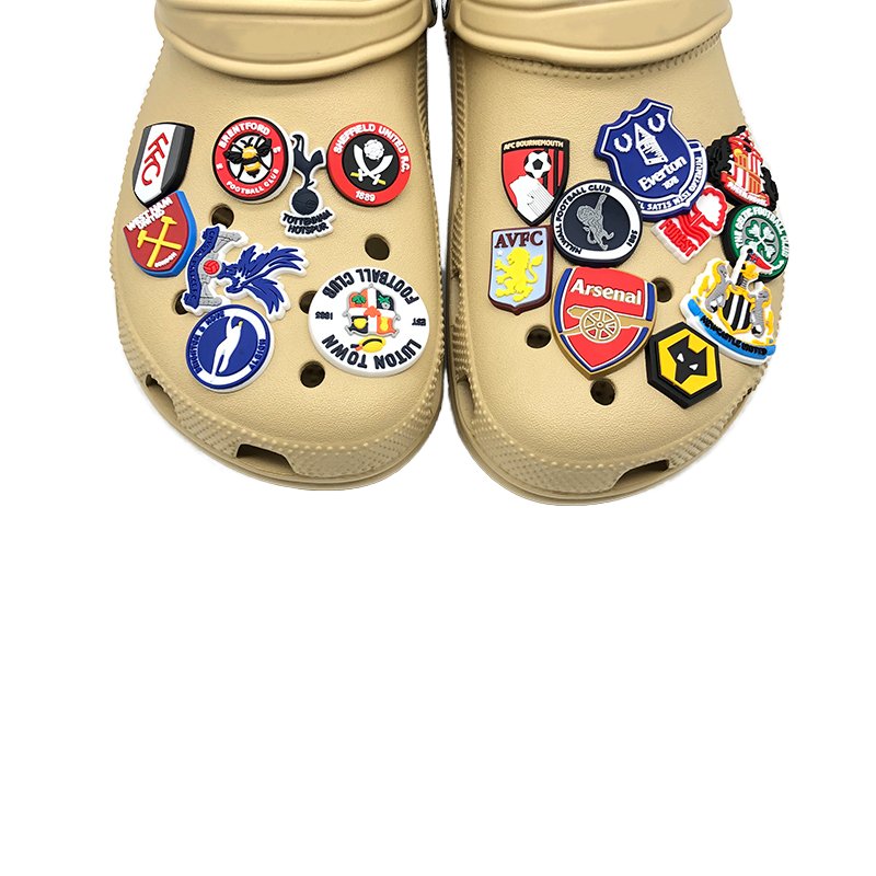 shoe charm building blocks strap shoe charms fabric england soccer team Premier League shoe charms australian theme