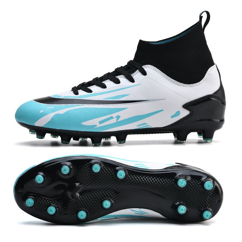 Soccer Shoes Adult Kids High Ankle Football Boots Cleats Grass Training Sport Footwear Men Sneakers 35-45