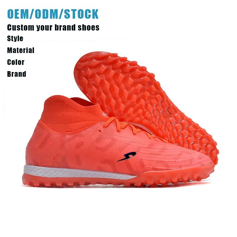 High quality and wear-resistant men's soccer shoes classical high top TF football shoes