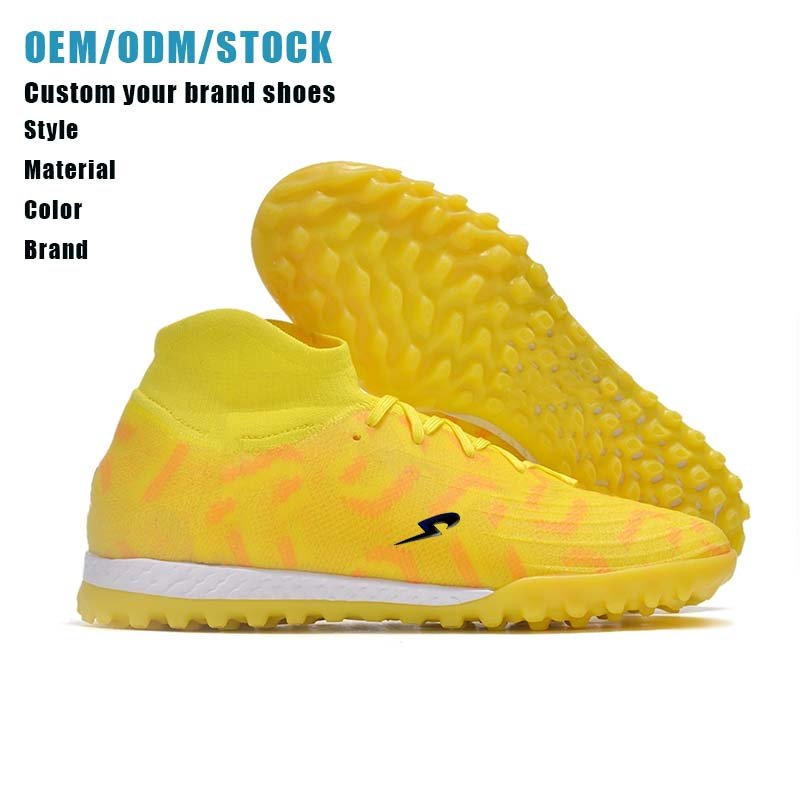 High quality and wear-resistant men's soccer shoes classical high top TF football shoes