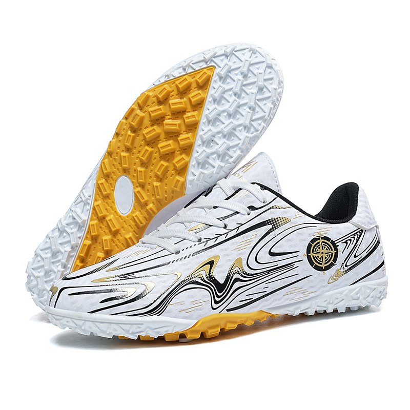 New soccer shoes children's five-a-side big children's small and medium-sized soccer shoes broken nails leather football shoes
