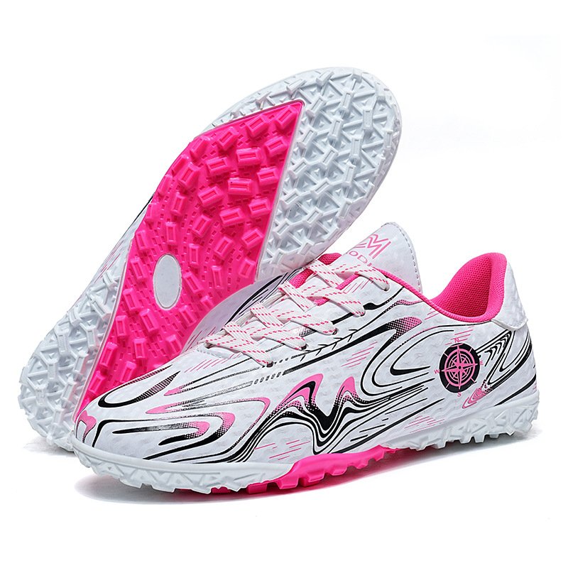 New soccer shoes children's five-a-side big children's small and medium-sized soccer shoes broken nails leather football shoes