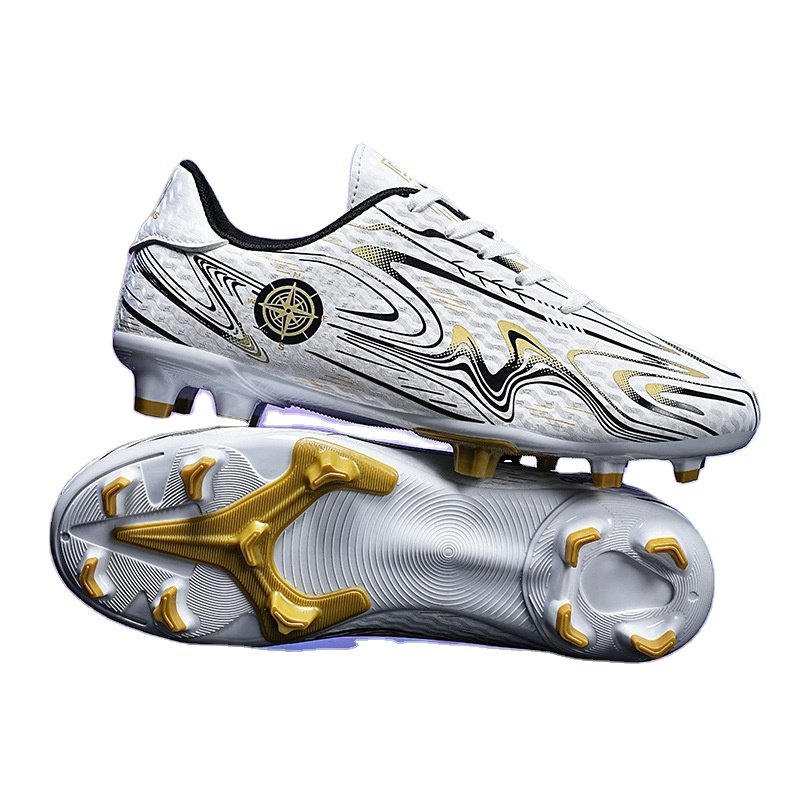 New soccer shoes children's five-a-side big children's small and medium-sized soccer shoes broken nails leather football shoes