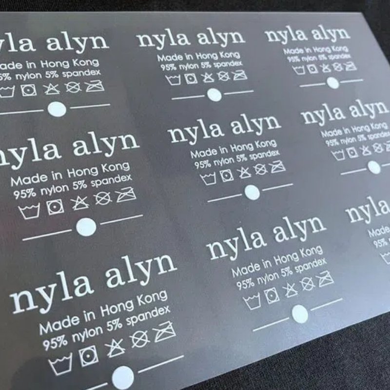 Custom Clothing Iron On Sticker Hot Press Tagless Wash Neck Tag Logo Heat Transfer Labels Printing for T-Shirts Fabric