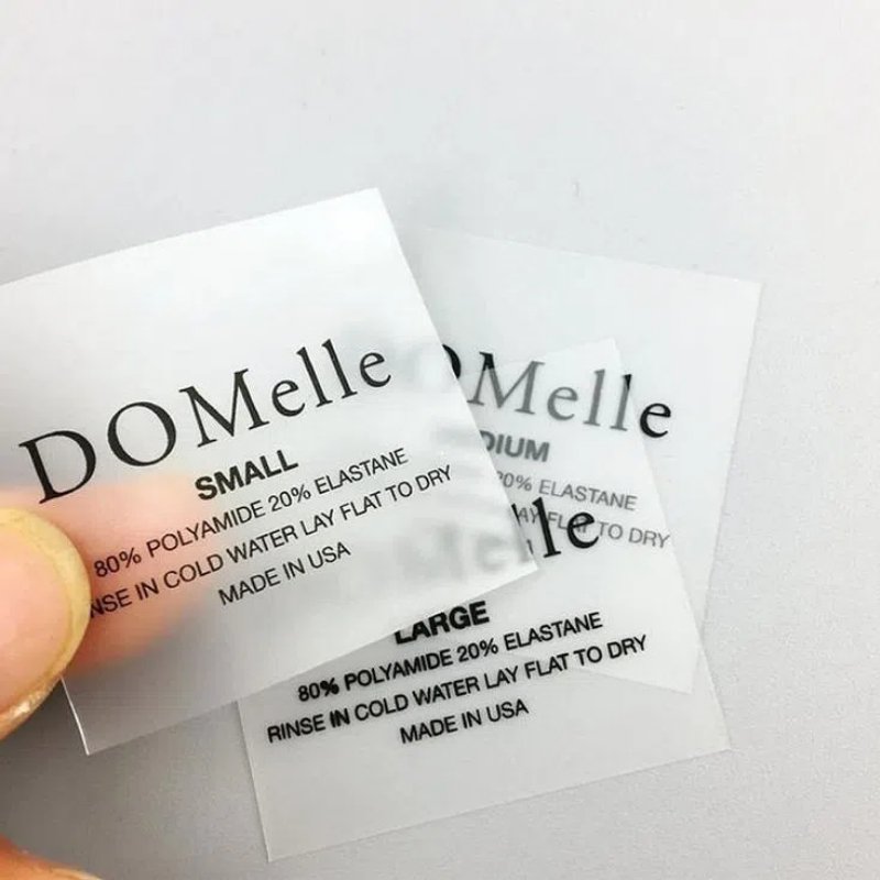 Custom Clothing Iron On Sticker Hot Press Tagless Wash Neck Tag Logo Heat Transfer Labels Printing for T-Shirts Fabric