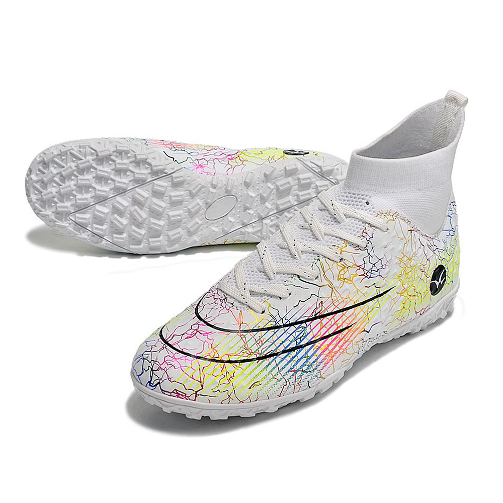 33-46# Unisex Large Size Autumn High Top Adult Training Game Sneakers Indoor Outdoor Lawn Youth Student Sport Soccer Shoes TF/AG