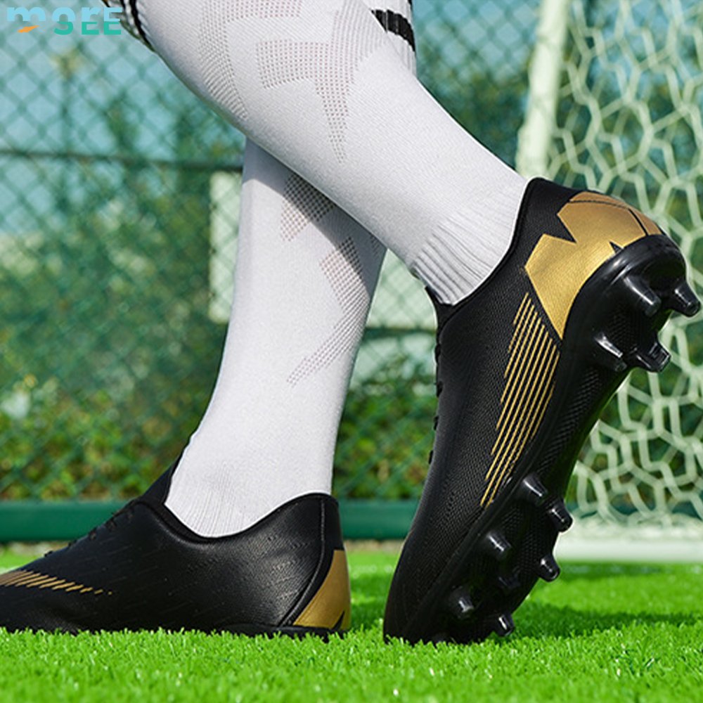 SeeMore Selection Professional Turf Field Breathable Athletic Football Shoes Boots Soccer Cleats