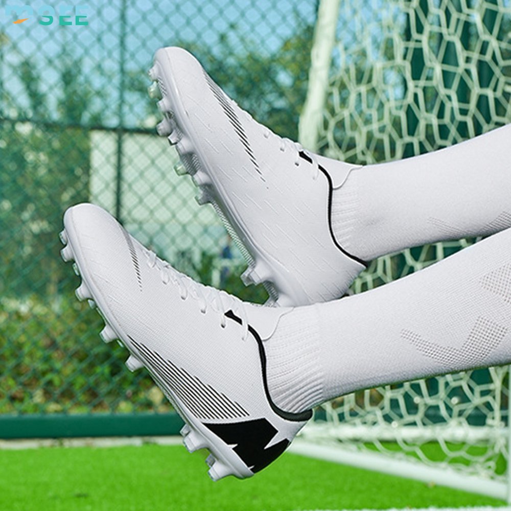 SeeMore Selection Professional Turf Field Breathable Athletic Football Shoes Boots Soccer Cleats