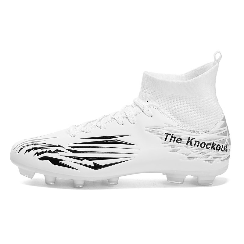 2024 New high ankle sports turf futsal indoor soccer shoes cheap rubber sole football boots for men