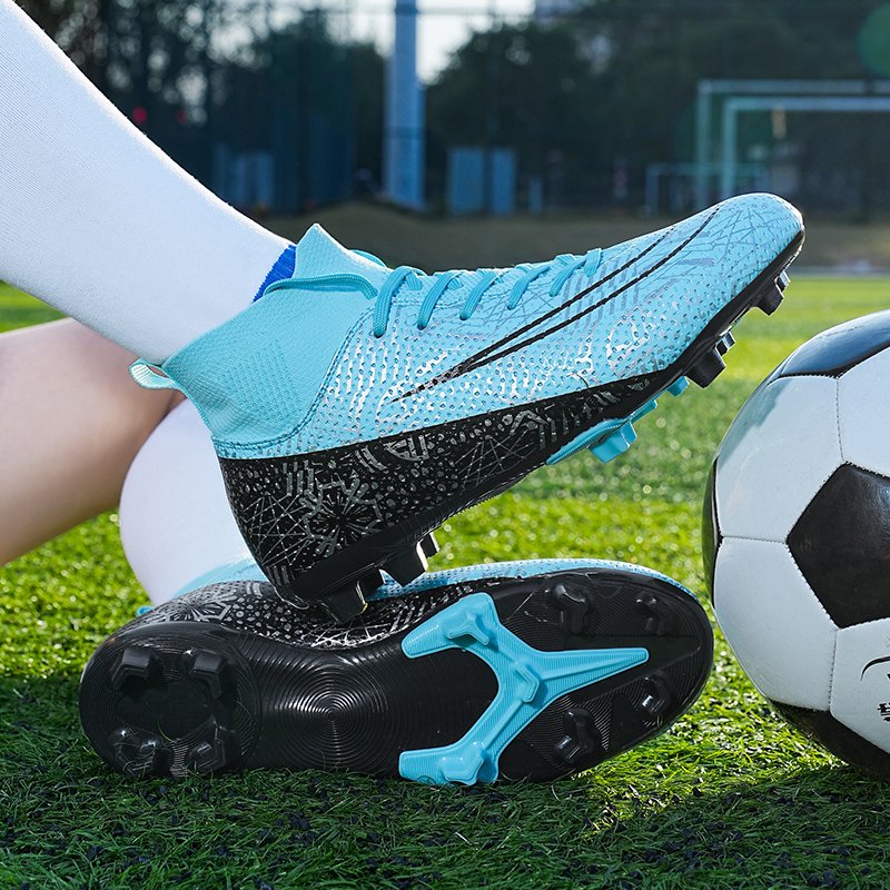 Professional kids fashion creative sports Quality Athletic train Breathable unisex non-slip crushed nails Football Soccer Shoes