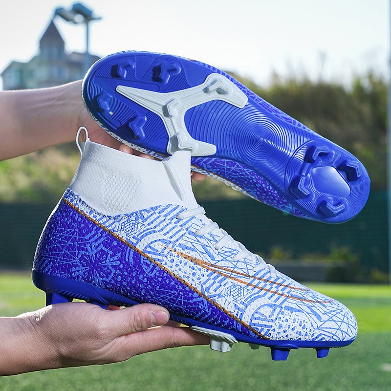 Professional kids fashion creative sports Quality Athletic train Breathable unisex non-slip crushed nails Football Soccer Shoes