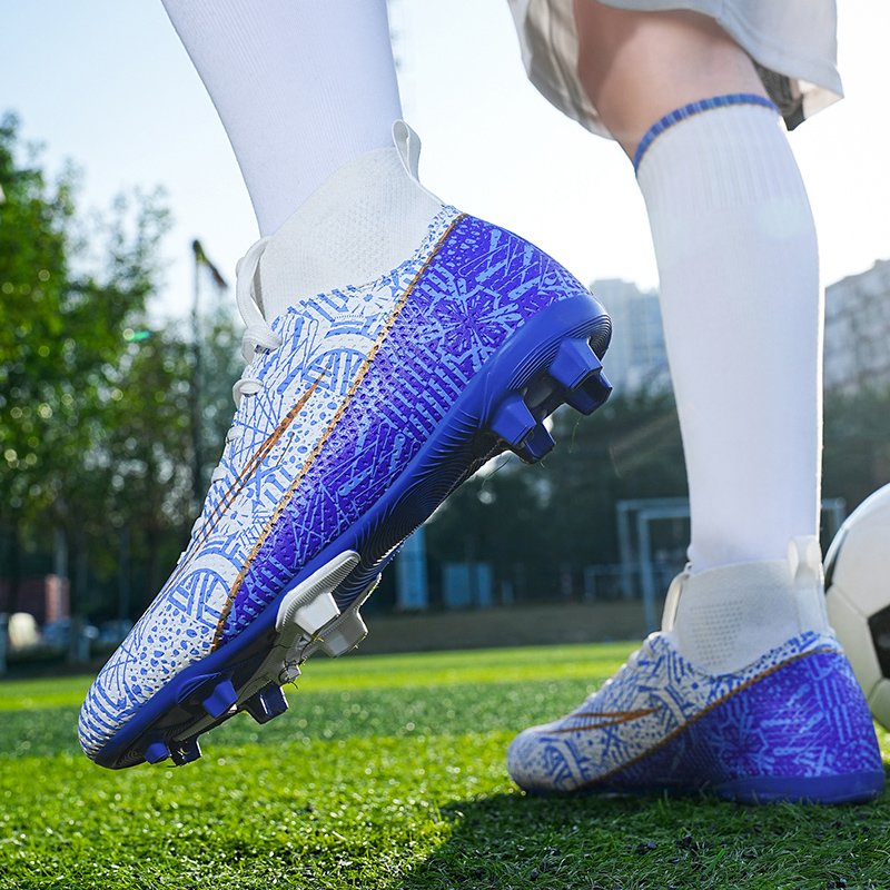 Professional kids fashion creative sports Quality Athletic train Breathable unisex non-slip crushed nails Football Soccer Shoes