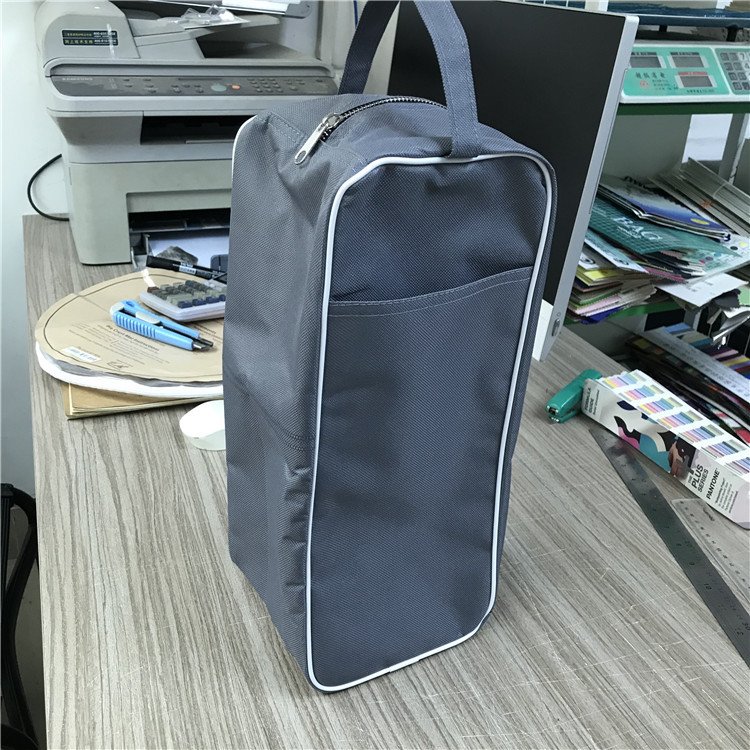 Custom Strong Durable Portable Shoe Storage Dust Bag Outdoor Waterproof Polyester Travel Sport Gym Soccer Golf Zipper Shoe Bag