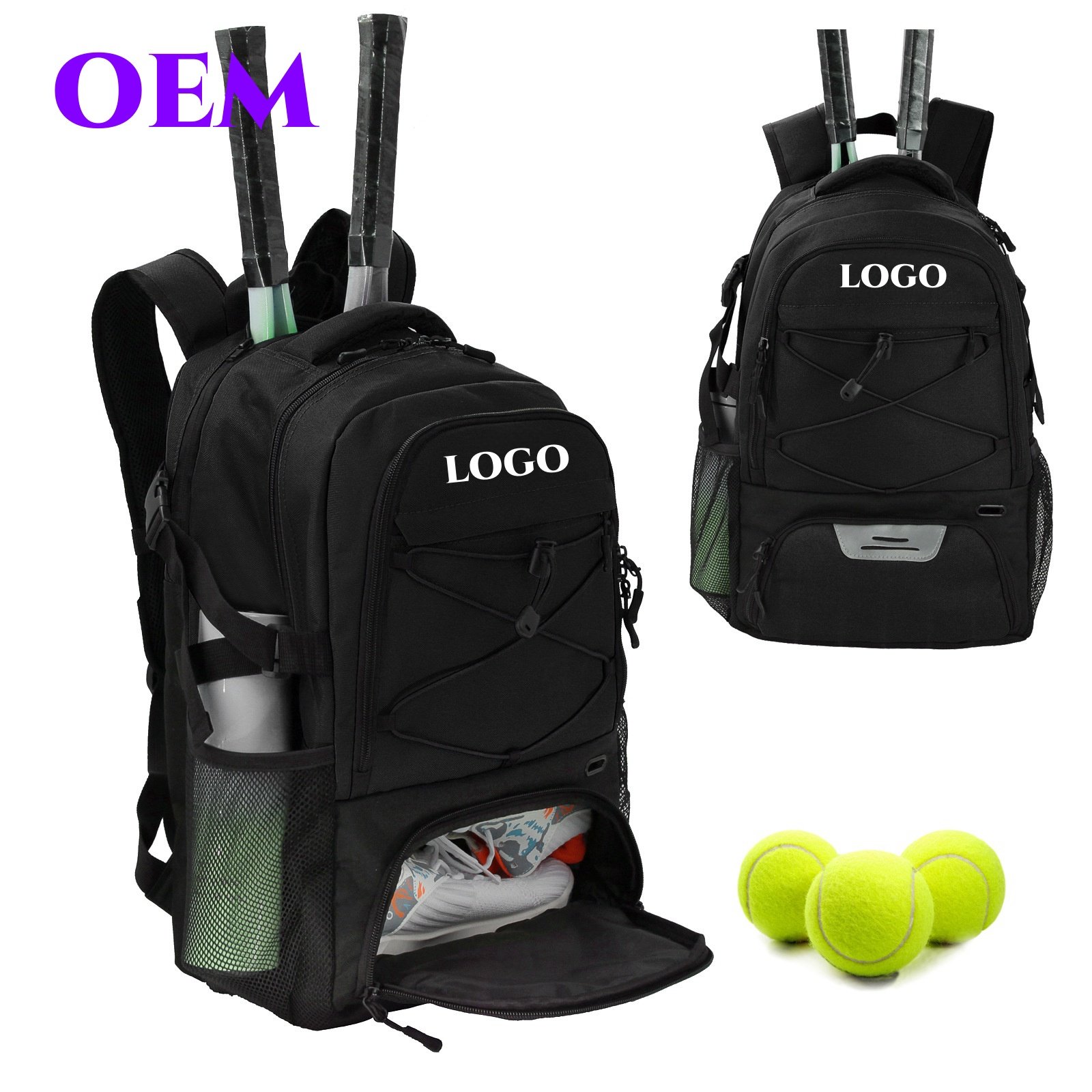 Custom Youth Sports Backpack with Soccer Basketball Volleyball compartments Training Gym Bag with Shoe Compartment for Travel