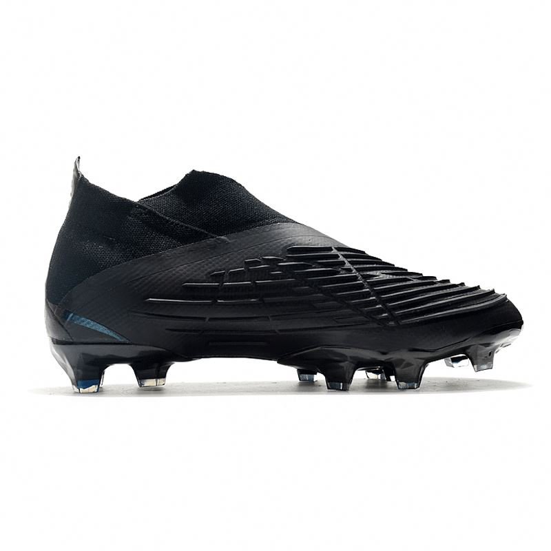 Black 22 Predator Edge Geometric.+ FG9 Soccer Boots Electroplated Knitted High Top Soccer Cleats Boots