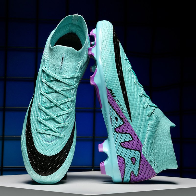New Comfortable Outdoor Fashion Hot selling High top FG Anti slip Women's Men's Football Soccer Shoes