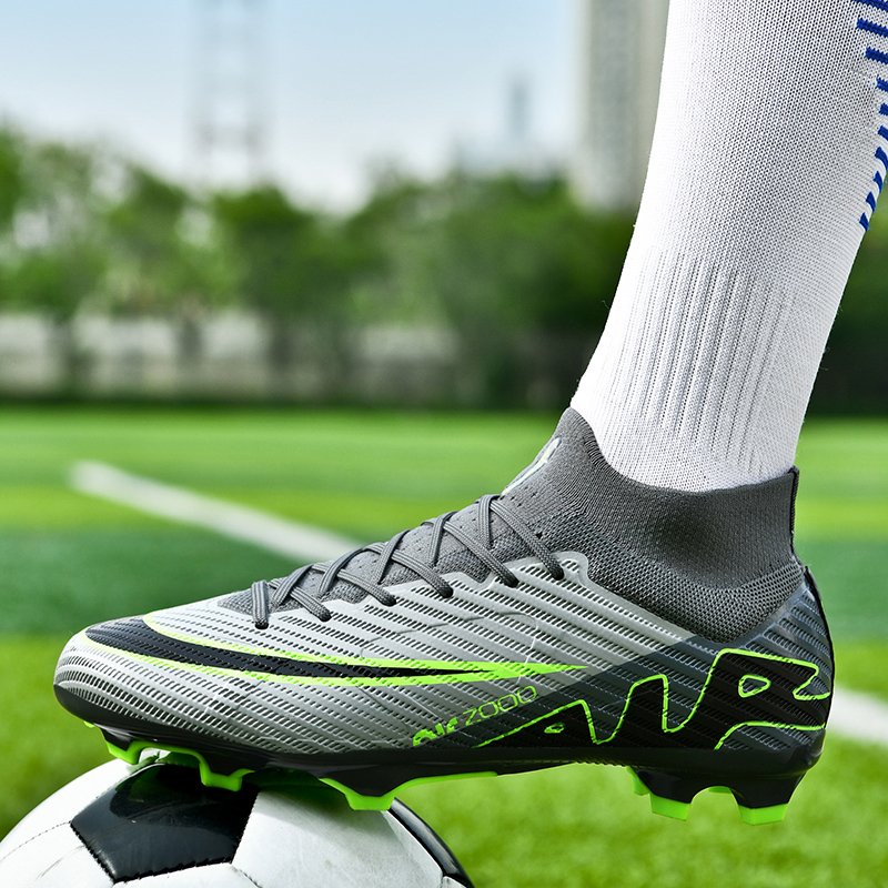 New Comfortable Outdoor Fashion Hot selling High top FG Anti slip Women's Men's Football Soccer Shoes