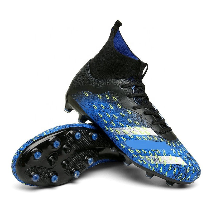 2023 NEW Men Soccer Shoes Adult Kids High Ankle Football Boots Cleats Grass Training Sport Footwear Men Sneakers