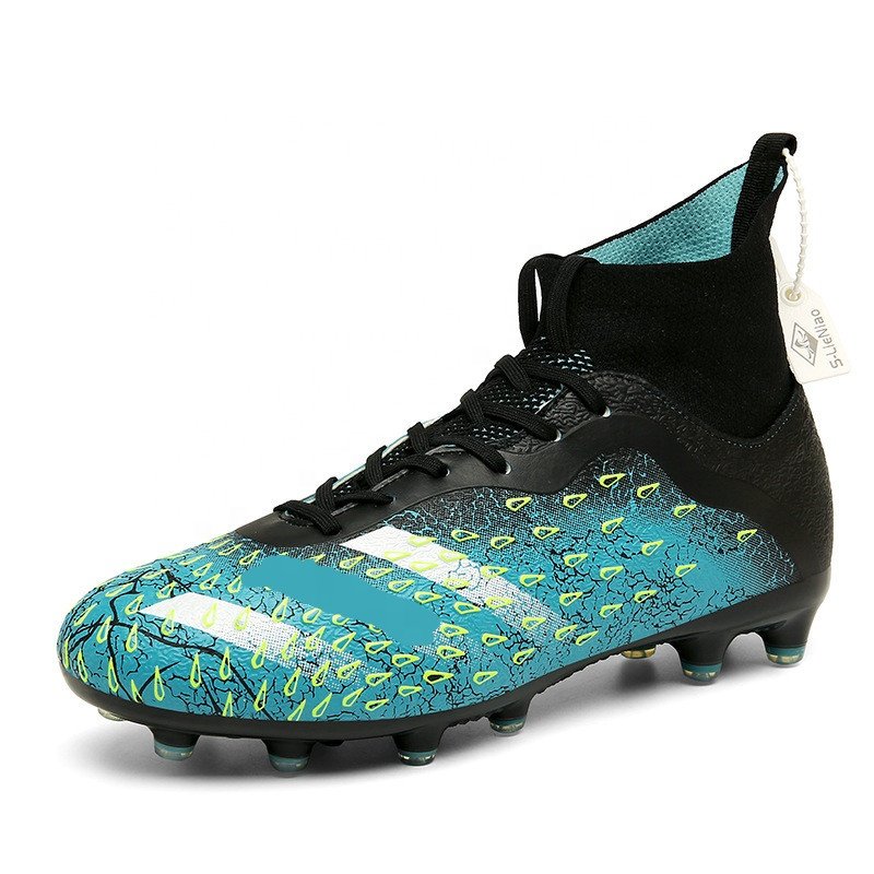 2023 NEW Men Soccer Shoes Adult Kids High Ankle Football Boots Cleats Grass Training Sport Footwear Men Sneakers