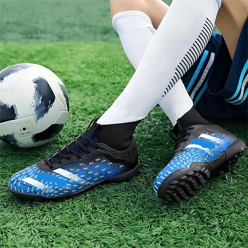 2023 NEW Men Soccer Shoes Adult Kids High Ankle Football Boots Cleats Grass Training Sport Footwear Men Sneakers