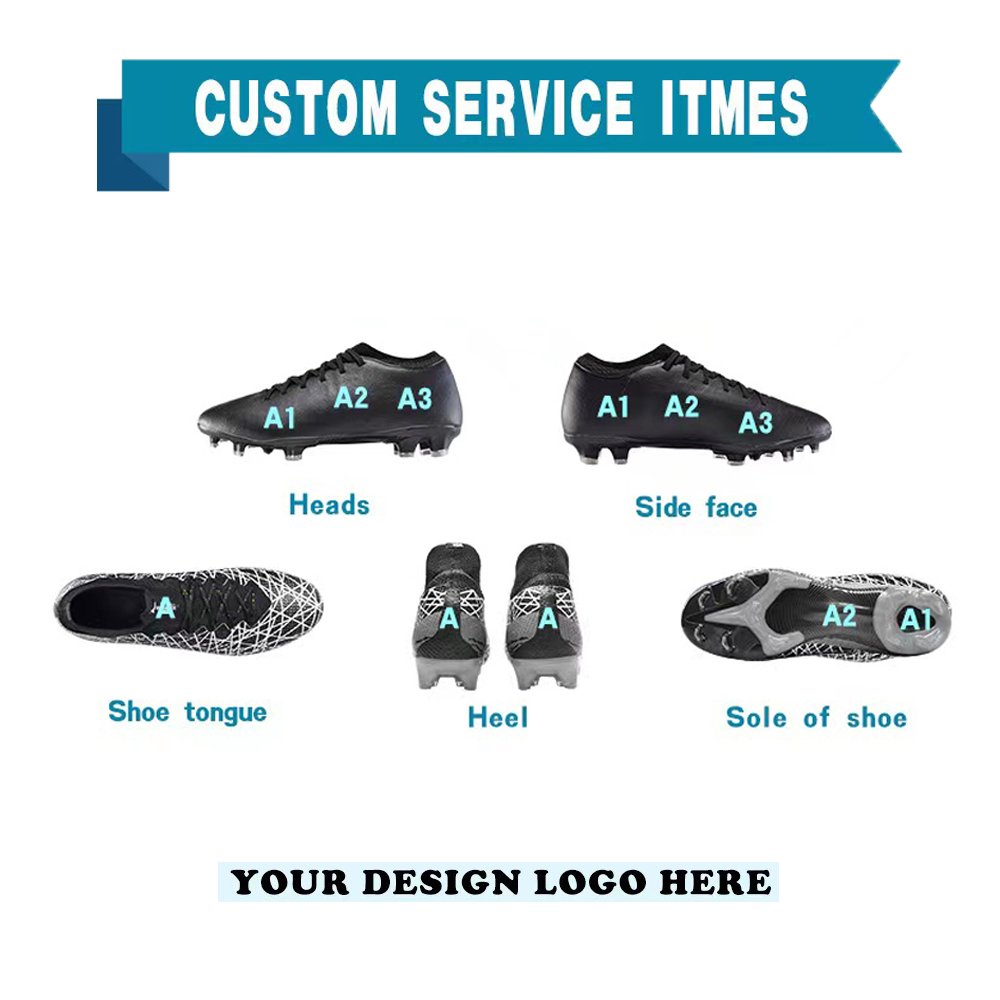 Customize Gold Soccer Shoes Messi High Quality Boot Women Turf Artificial Grass Football Custom Design Soccer Shoes Men