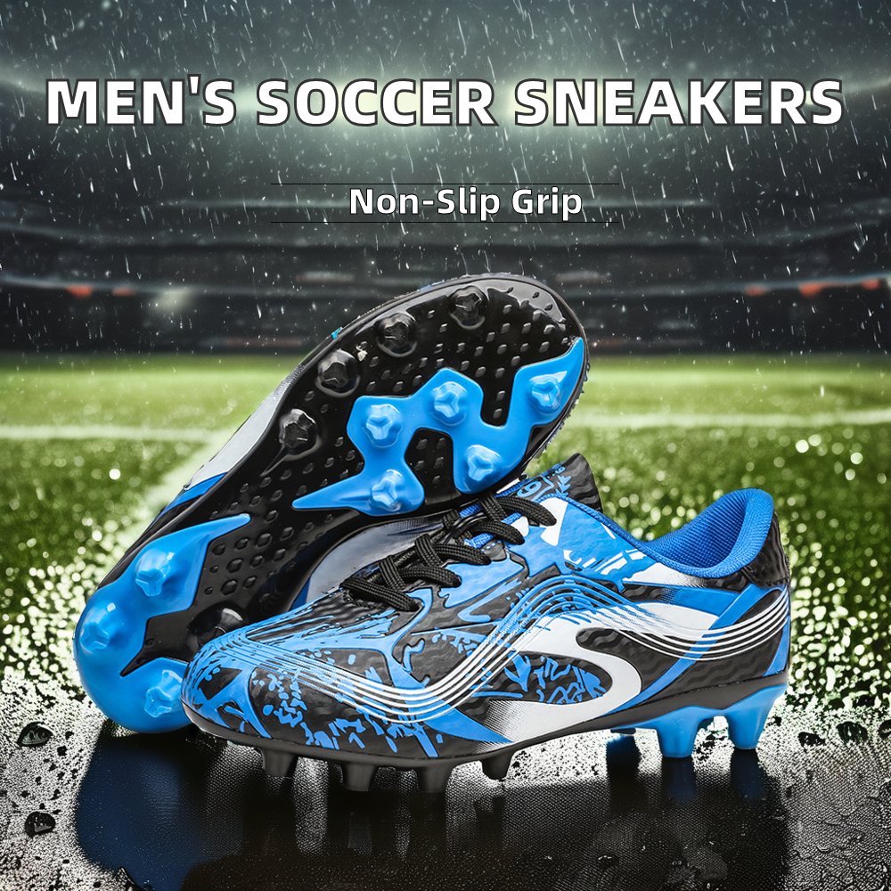 Men's New Style Breathable Sneakers Casual Soccer Football Shoes with Lightweight Anti-Slippery Features for Summer All Seasons