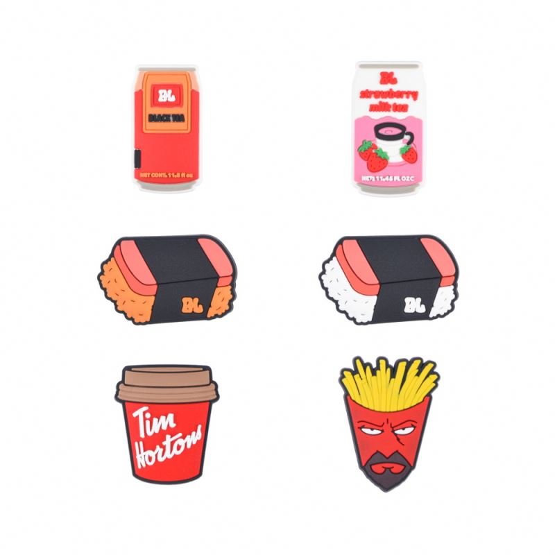 2024 New Materials Shoe Charms PVC Design Hook Clip Stickers lucky charms Shoe Accessories Shoe