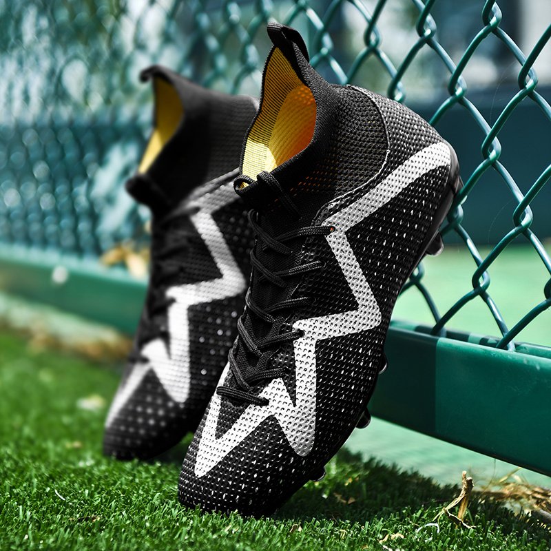 Custom OEM Training Low Ankle Spike Leather High Quality kids turf indoor football cleats soccer shoes boots