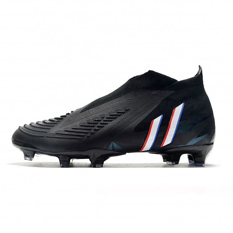 Black 22 Predator Edge Geometric.+ FG9 Soccer Boots Electroplated Knitted High Top Soccer Cleats Boots