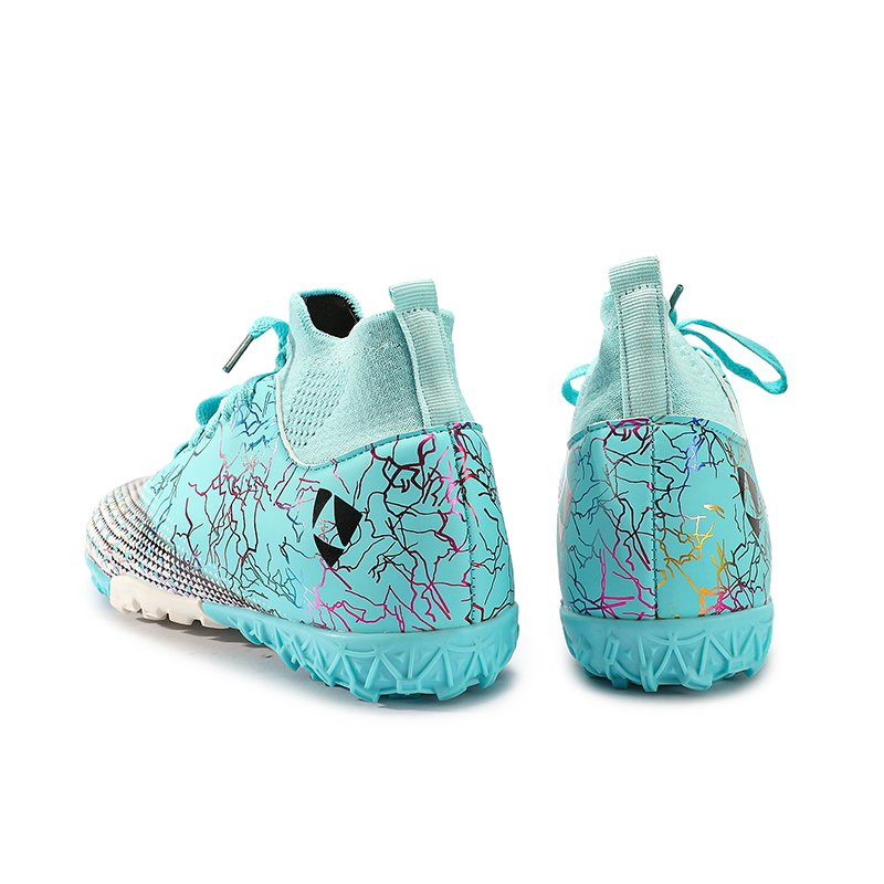 Children's soccer boots with broken spikes teen lace-up short spikes anti-slip training shoes