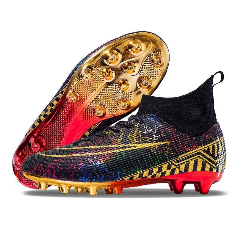 Wholesale High Ankle Athletic Outdoor Indoor High Gripping Power Cr7 Turf Boys Soccer Shoes Boots Soccer Cleats For Men