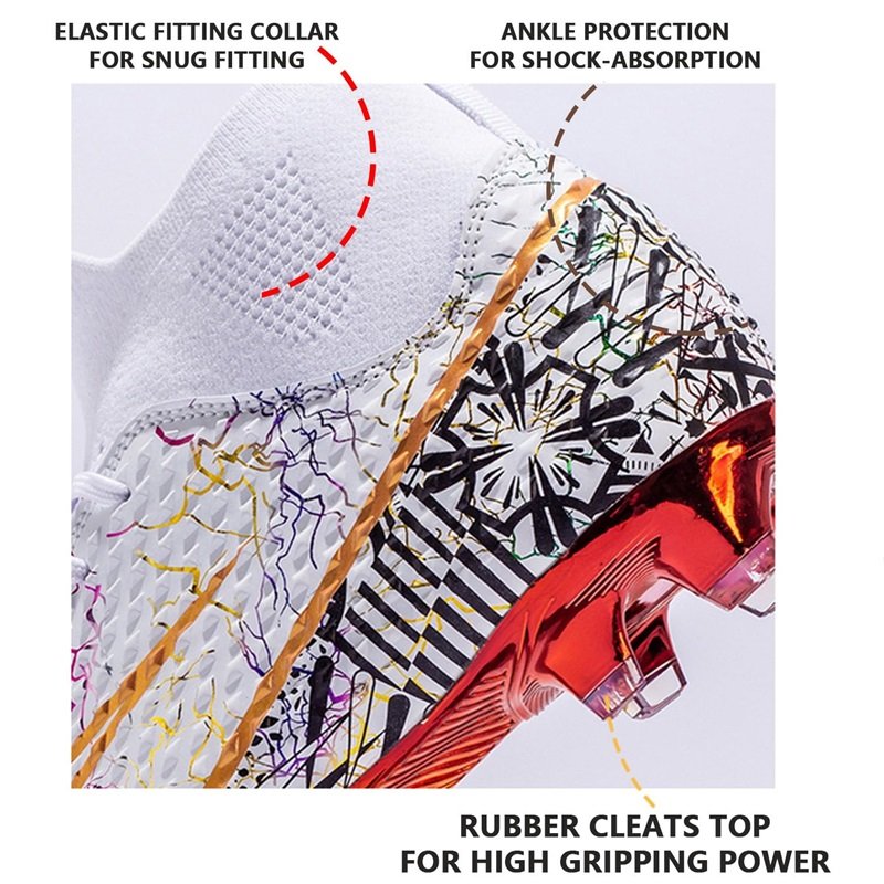 Wholesale High Ankle Athletic Outdoor Indoor High Gripping Power Cr7 Turf Boys Soccer Shoes Boots Soccer Cleats For Men