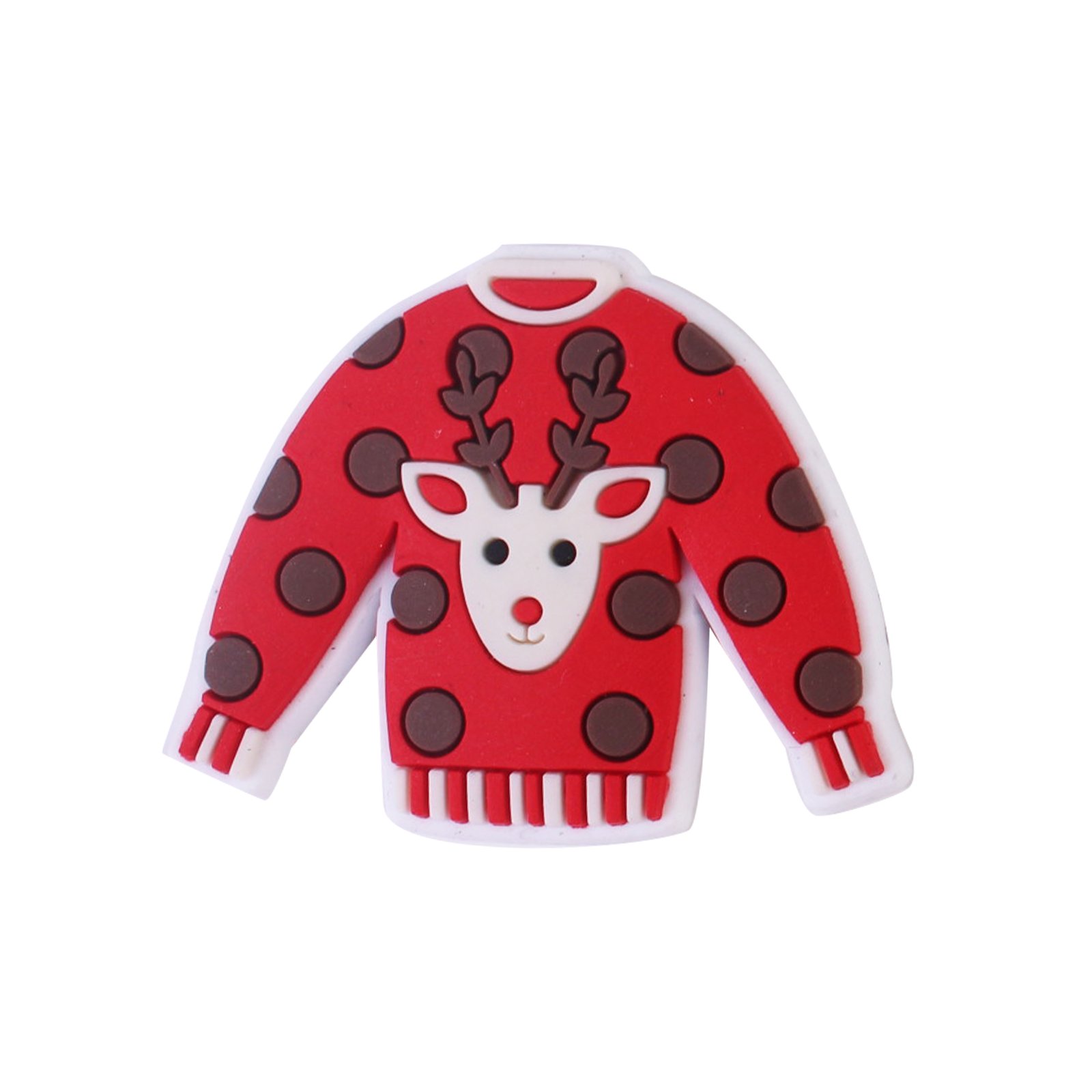 2024 New Arrival Wholesale PVC Cute Santa Christmas Shoe Charms Sweater Elk Socks Bell Custom Logo Shoe Charms Decorations