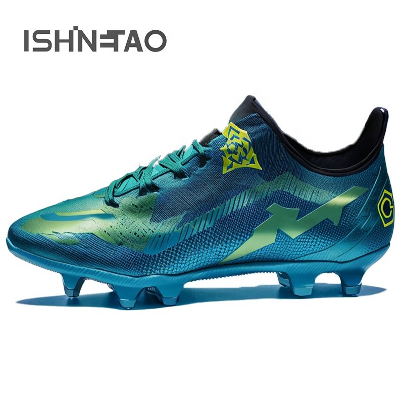 2024 Men's Soccer Shoes High-Tops Lace-Up with Non-Slip Spikes for Outdoor AG/FG Baseball Lacrosse Rugby Combat Boot