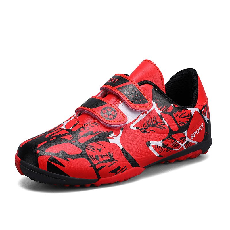 Cheap easy wear children shoes no laces waterproof futsal shoes kids non slip training soccer shoes for little child