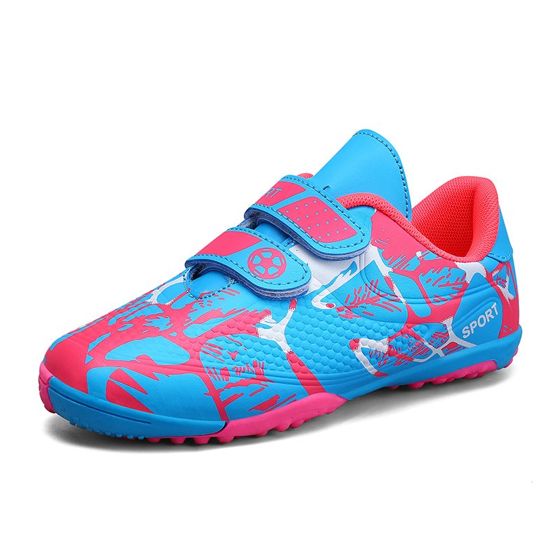 Cheap easy wear children shoes no laces waterproof futsal shoes kids non slip training soccer shoes for little child