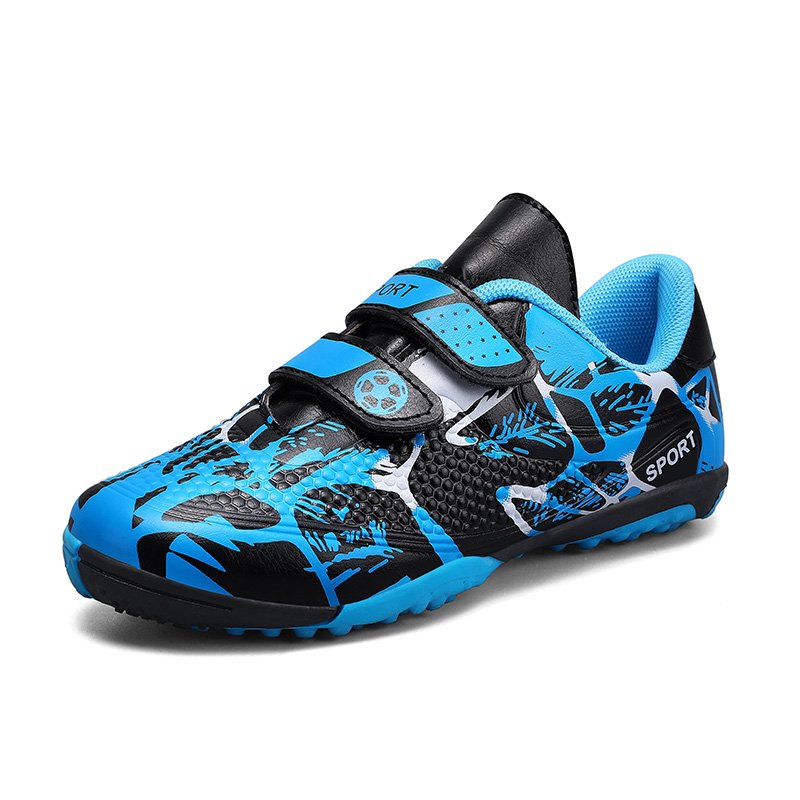 Cheap easy wear children shoes no laces waterproof futsal shoes kids non slip training soccer shoes for little child