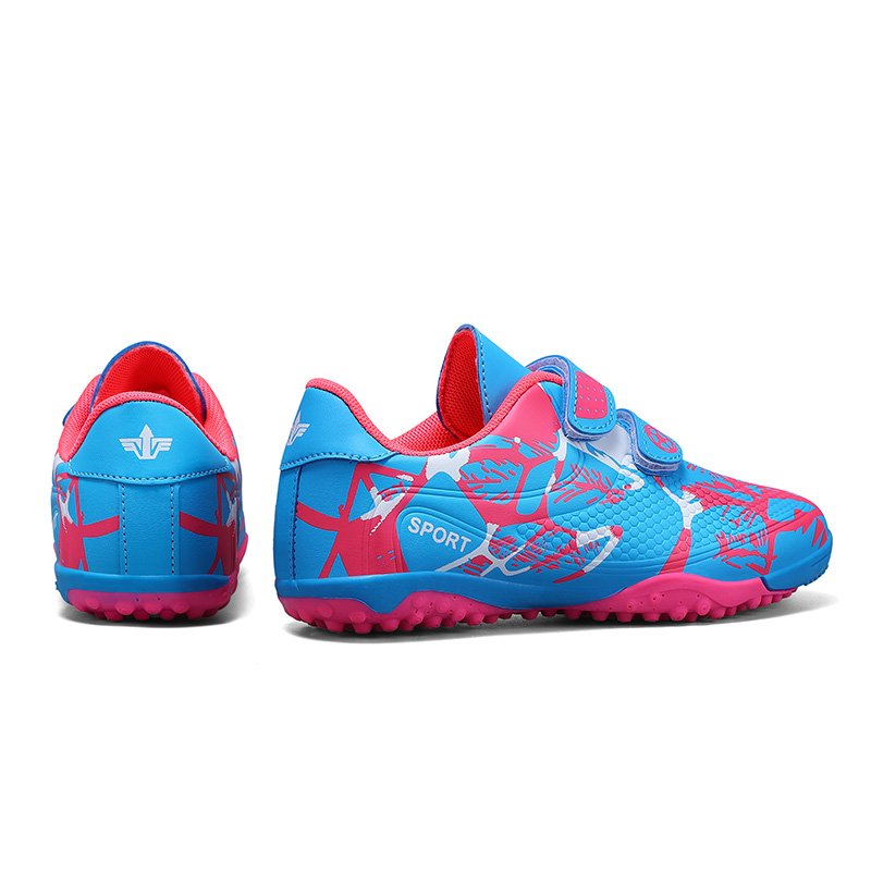 Cheap easy wear children shoes no laces waterproof futsal shoes kids non slip training soccer shoes for little child