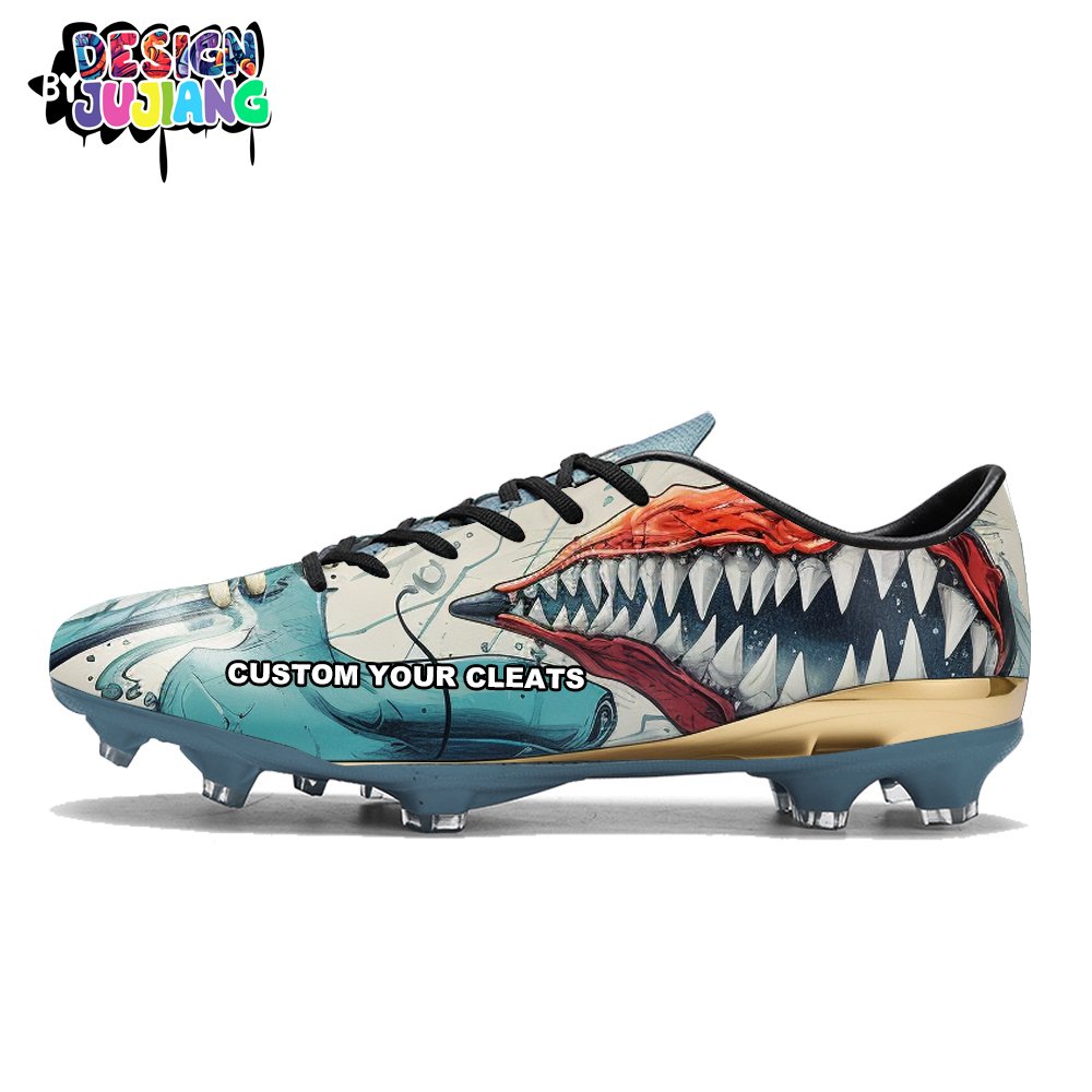 Custom football cleats team logo zapatos para futbol football boots kid zapatillas de futbol para nino soccer shoes cleats