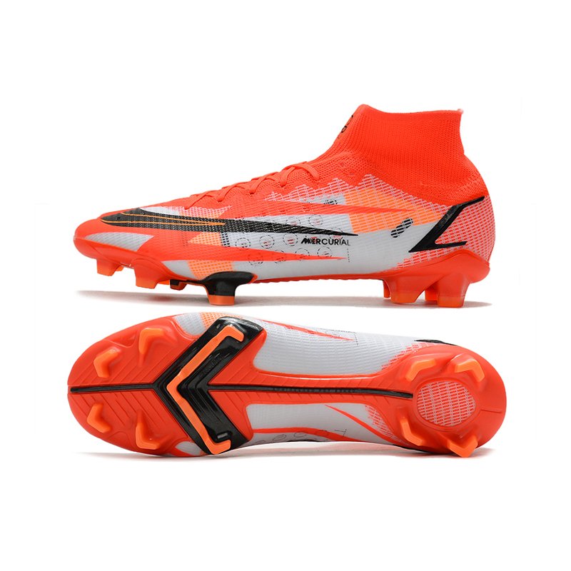 Red SB High-top Knitted Cheap Indoor Waterproof Superfly 8 Spark Positivity CR7 Elite FG Soccer Shoes For Men