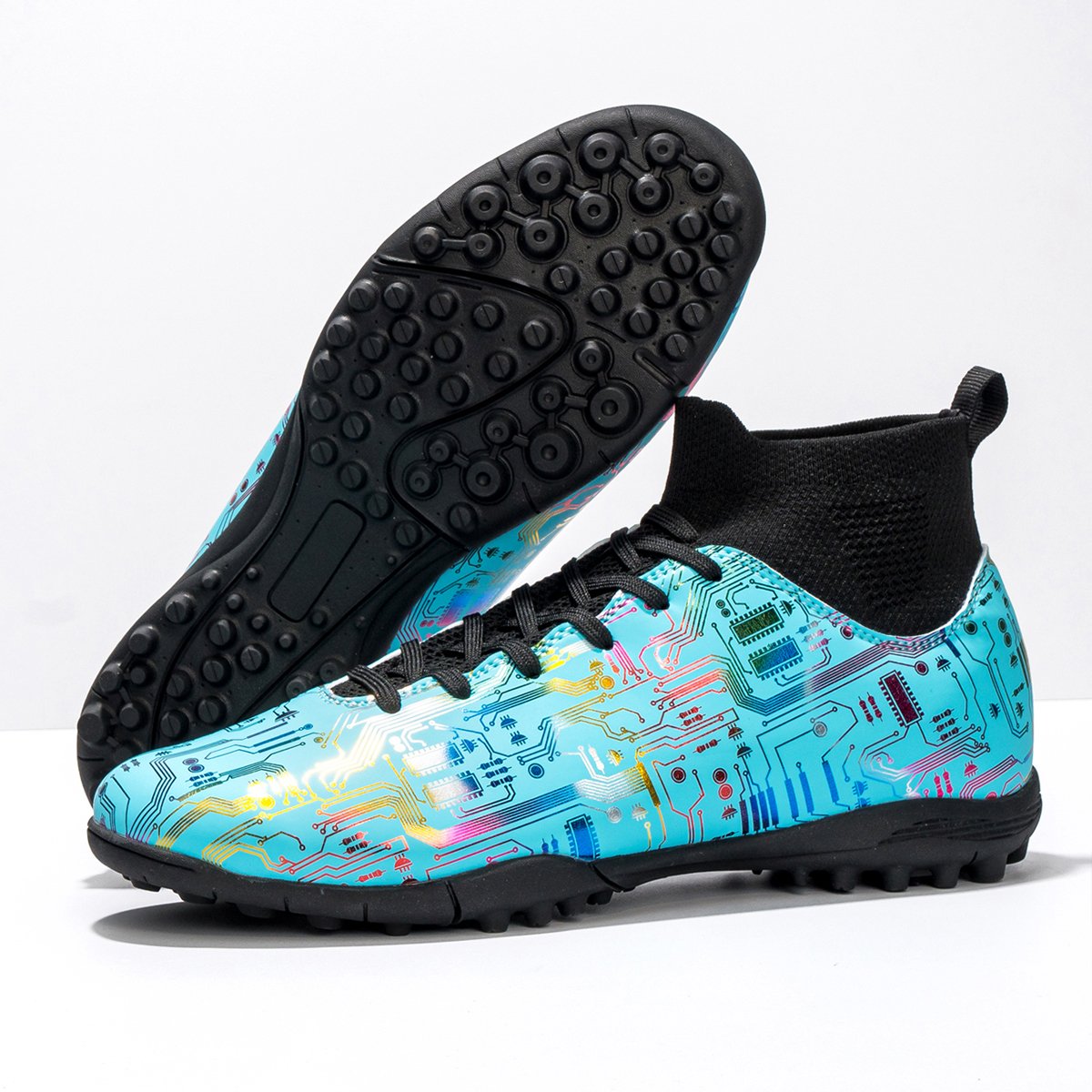 2024 Men's High-Top Football & Sports Running Boots Custom Logo Youth Training Soccer Shoes for Summer & Winter Sports