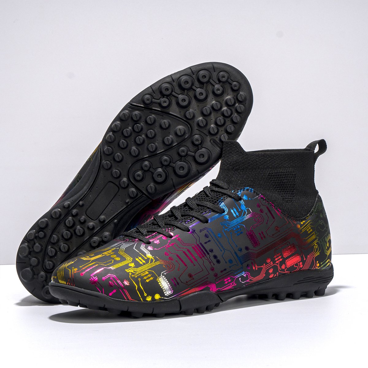 2024 Men's High-Top Football & Sports Running Boots Custom Logo Youth Training Soccer Shoes for Summer & Winter Sports
