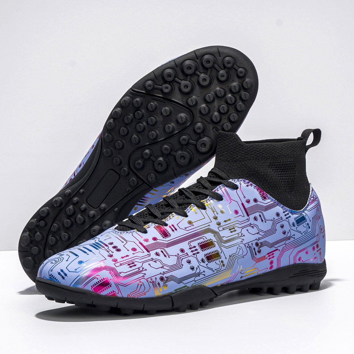 2024 Men's High-Top Football & Sports Running Boots Custom Logo Youth Training Soccer Shoes for Summer & Winter Sports