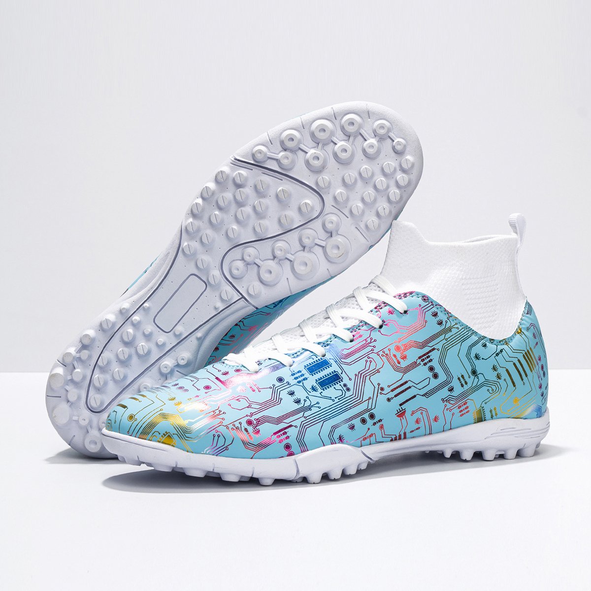 2024 Men's High-Top Football & Sports Running Boots Custom Logo Youth Training Soccer Shoes for Summer & Winter Sports